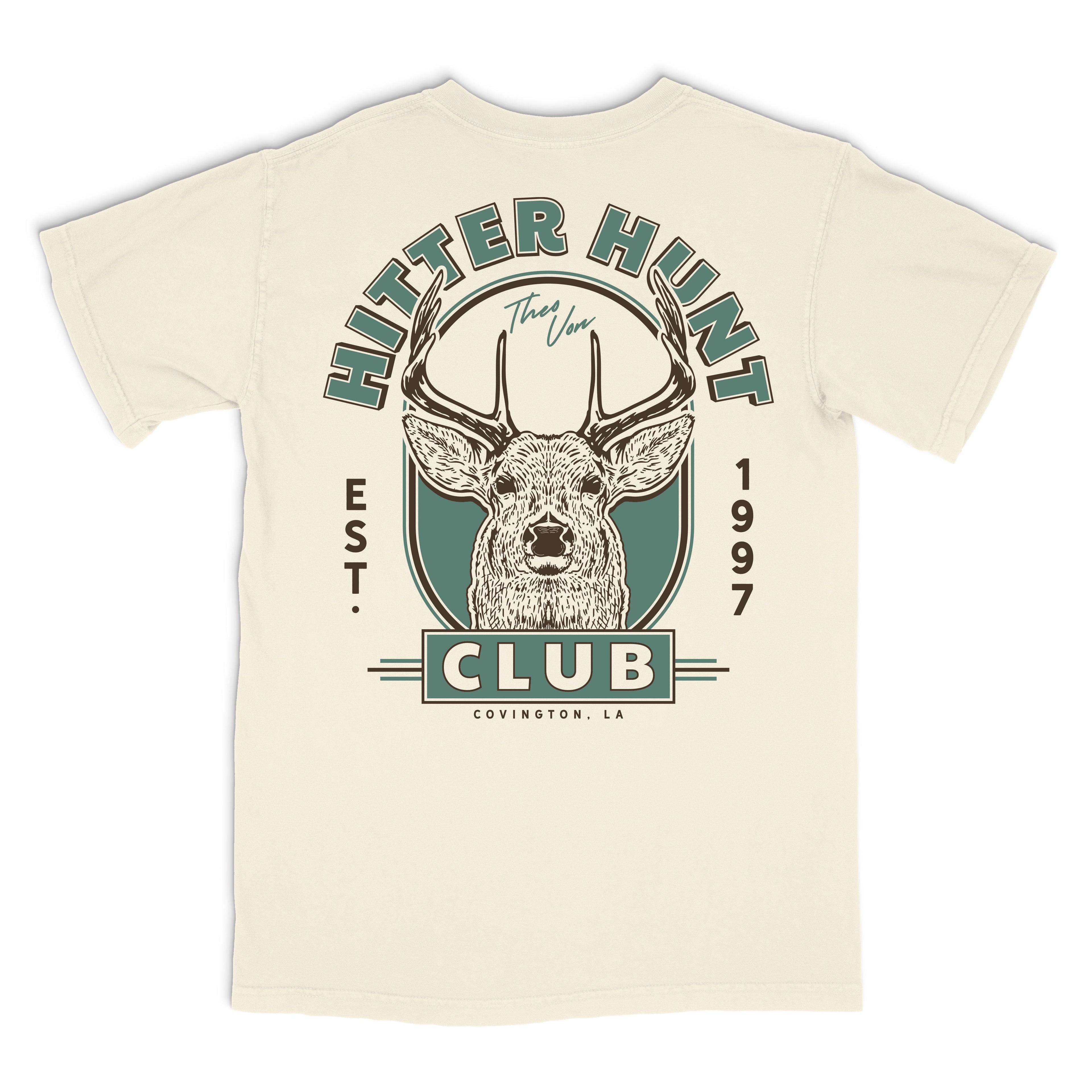 Hitter Hunt Buck Ivory Tee