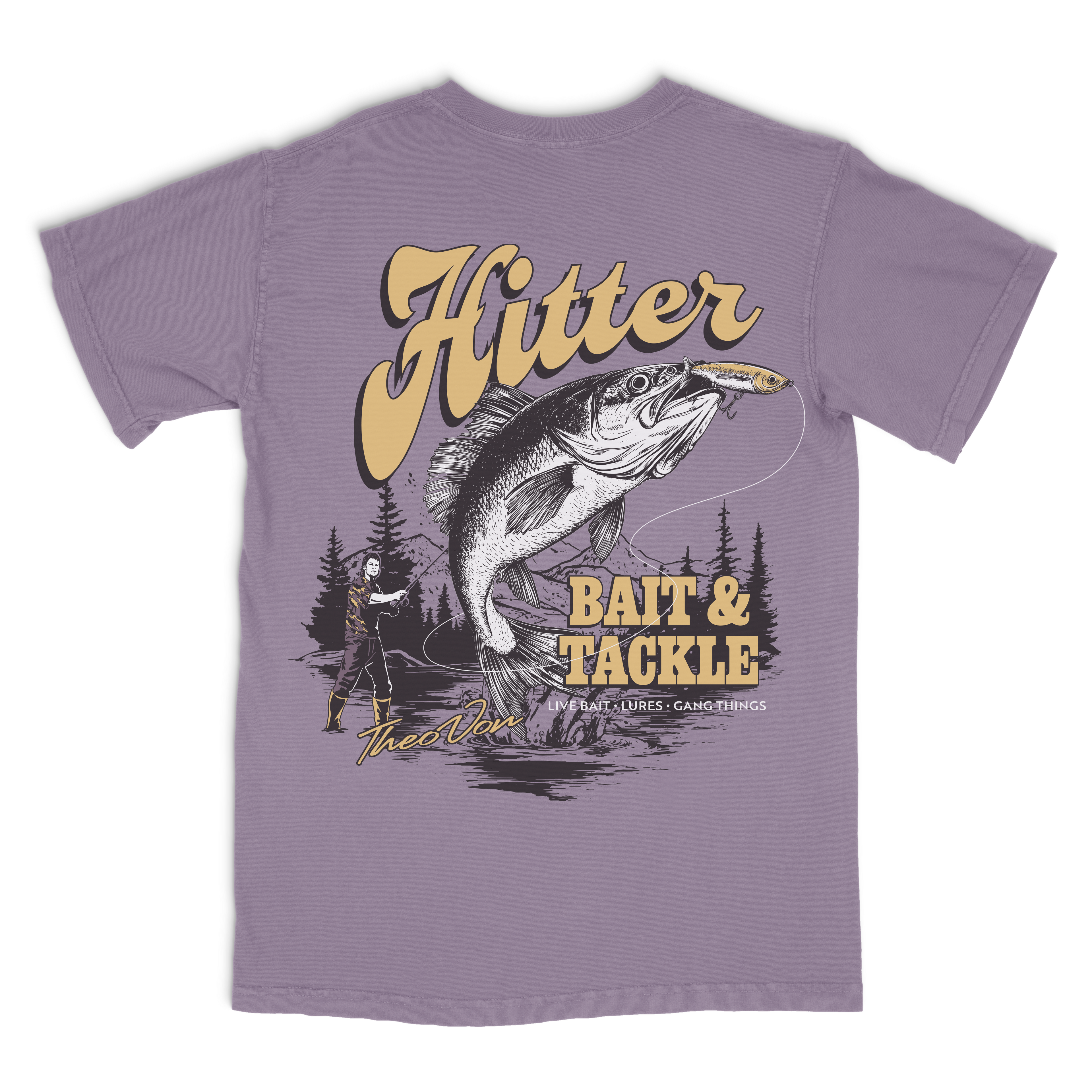 Hitter Bait and Tackle Wine Tee