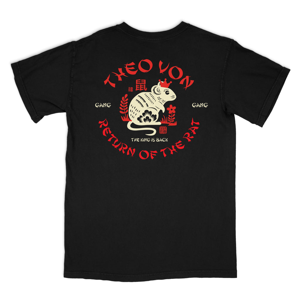 Chinese Rat Black Tee