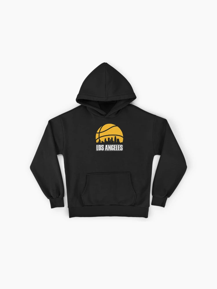 Retro Lakers LA City Skyline Hoodie - Premium Vintage Aesthetic