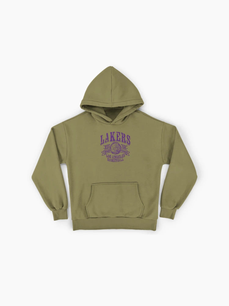 Vintage LA Lakers Basketball Hoodie - Retro Premium Oversized Fit
