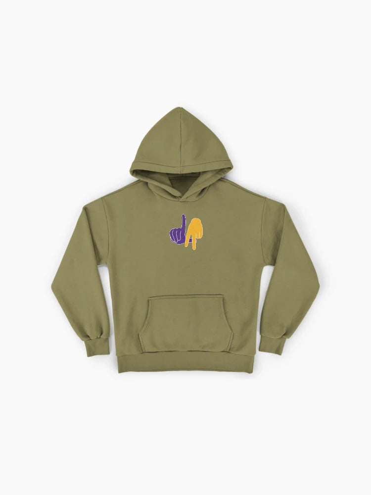 LA Lakers Hand Sign Streetwear Hoodie - Premium Oversized Cotton