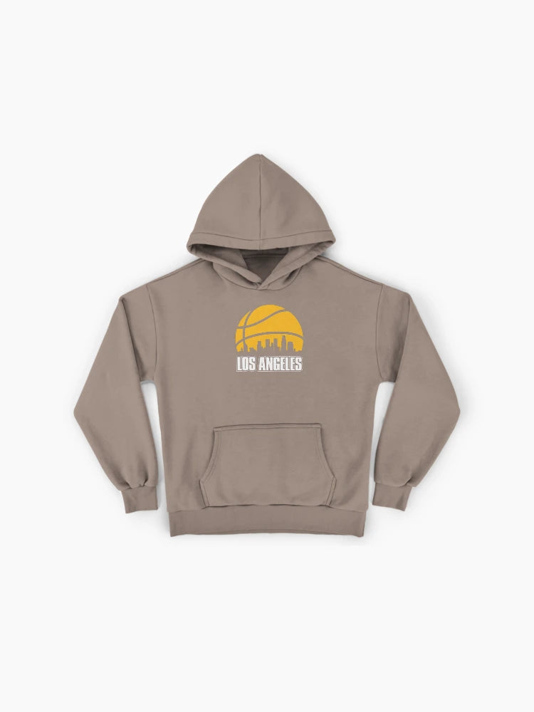 Retro Lakers LA City Skyline Hoodie - Premium Vintage Aesthetic
