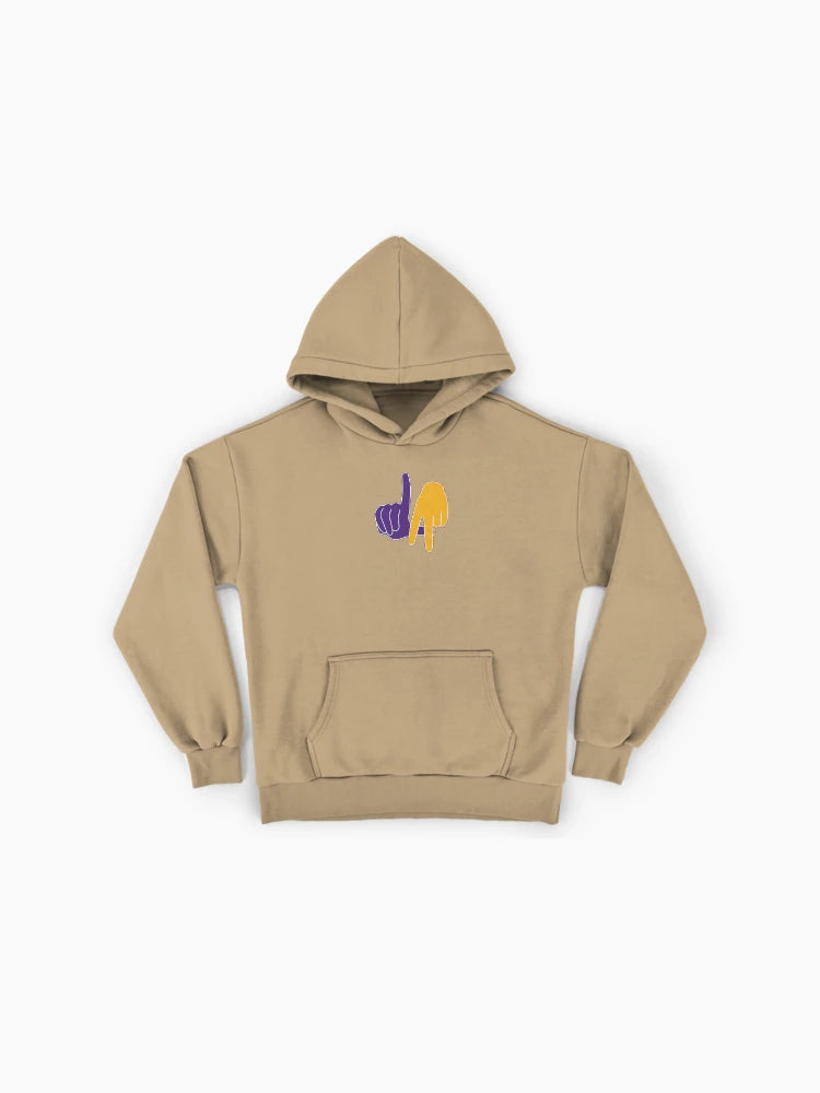 LA Lakers Hand Sign Streetwear Hoodie - Premium Oversized Cotton
