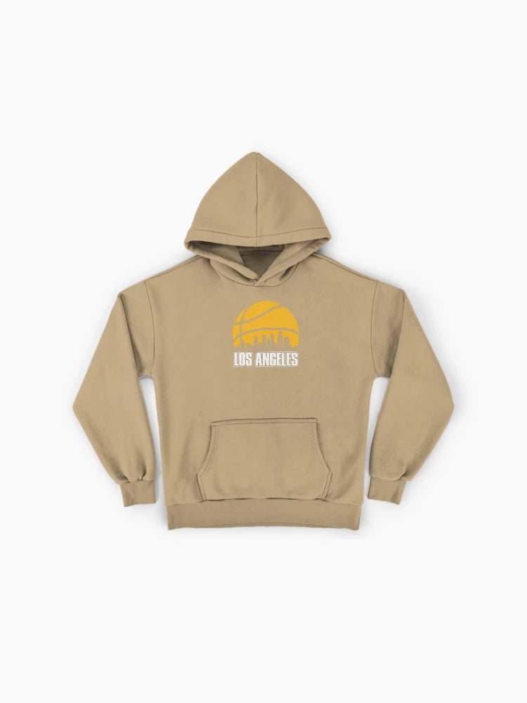Retro Lakers LA City Skyline Hoodie - Premium Vintage Aesthetic