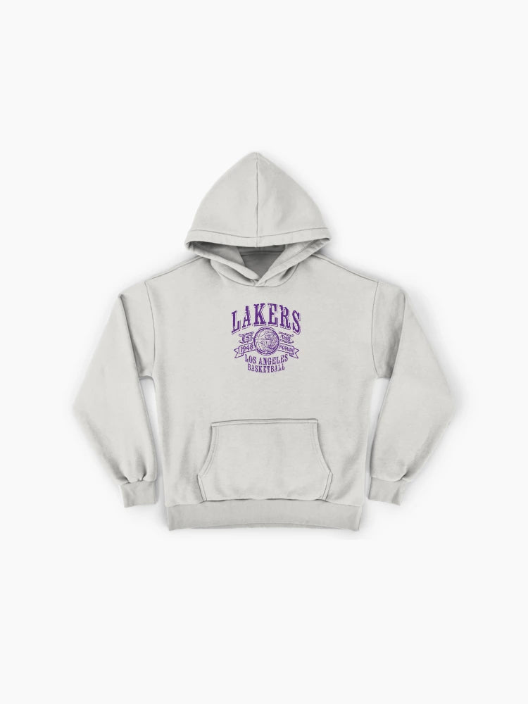 Vintage LA Lakers Basketball Hoodie - Retro Premium Oversized Fit