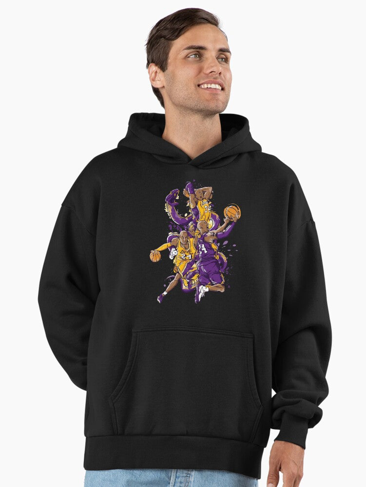 Lakers Graphic Printed Hoodie - Premium Bold Artistic Oversized Top\nWould you like me to generate high-converting product descriptions for these hoodies as well? Black