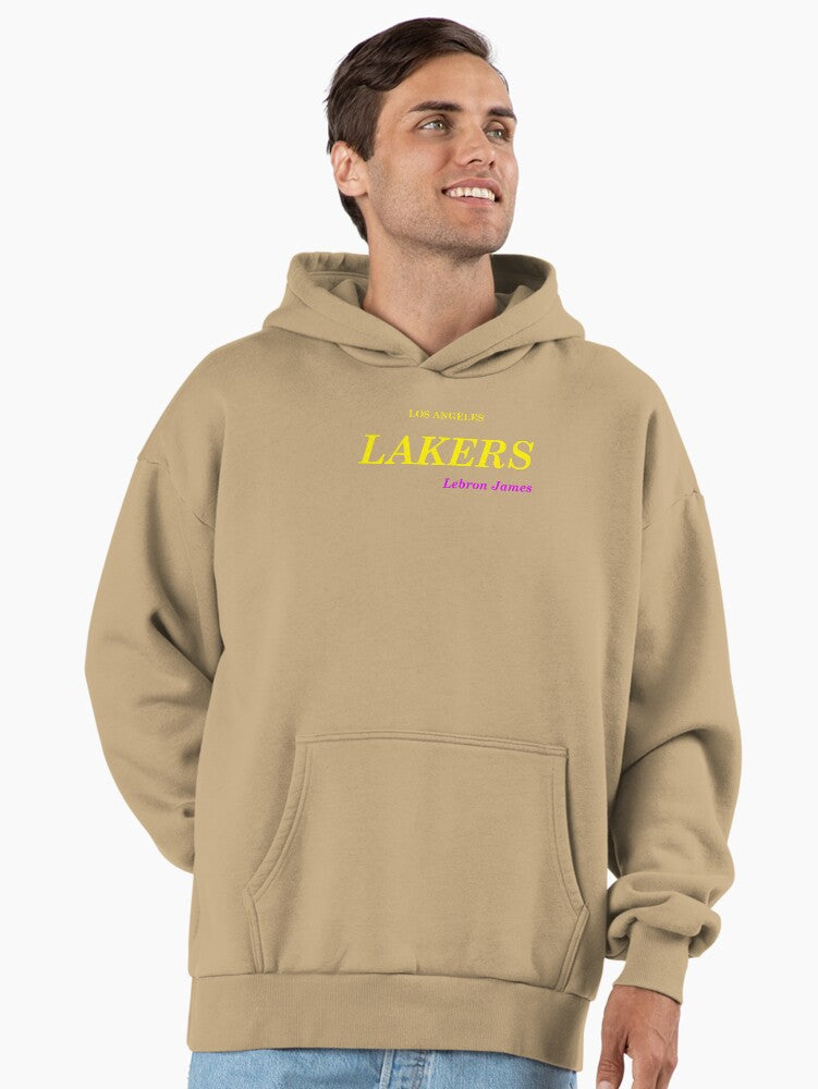 Lebron James Los Angeles Hoodie - Premium Graphic Oversized Apparel Tan
