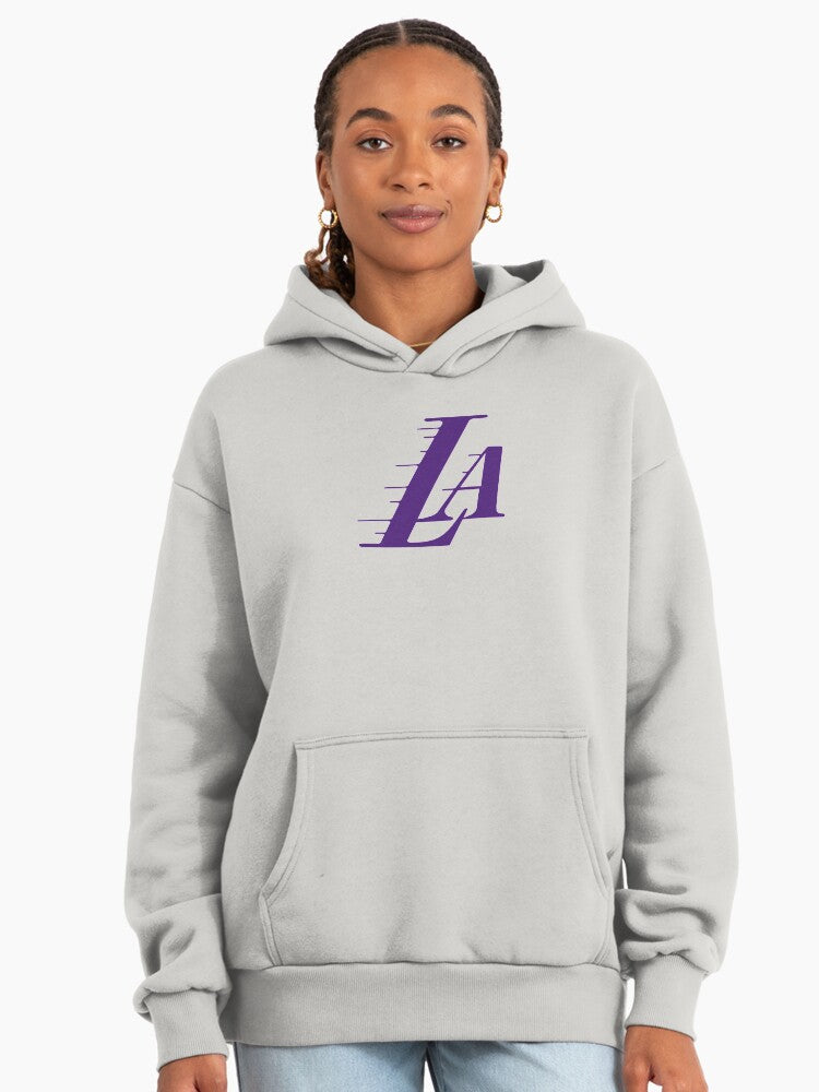 Los Angeles City Skyline Hoodie - Premium Minimalist Oversized Fit Bone
